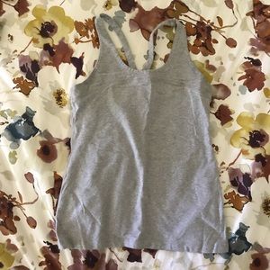 Grey active tank top